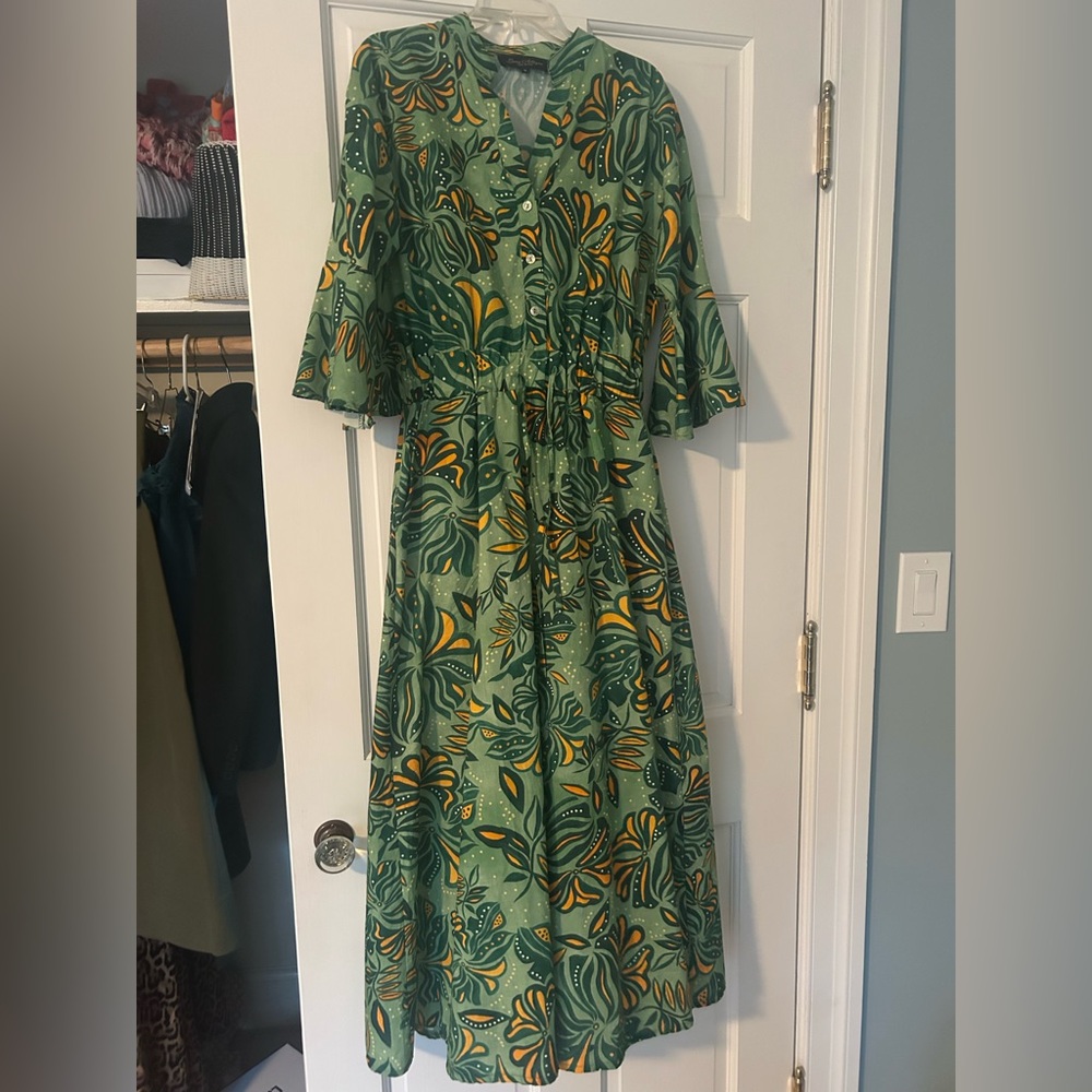 Luna Allegra Green Floral Maxi Dress